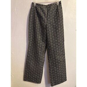 Willi Smith Black & White Geo Print Lined Pants Career Wear Size 8